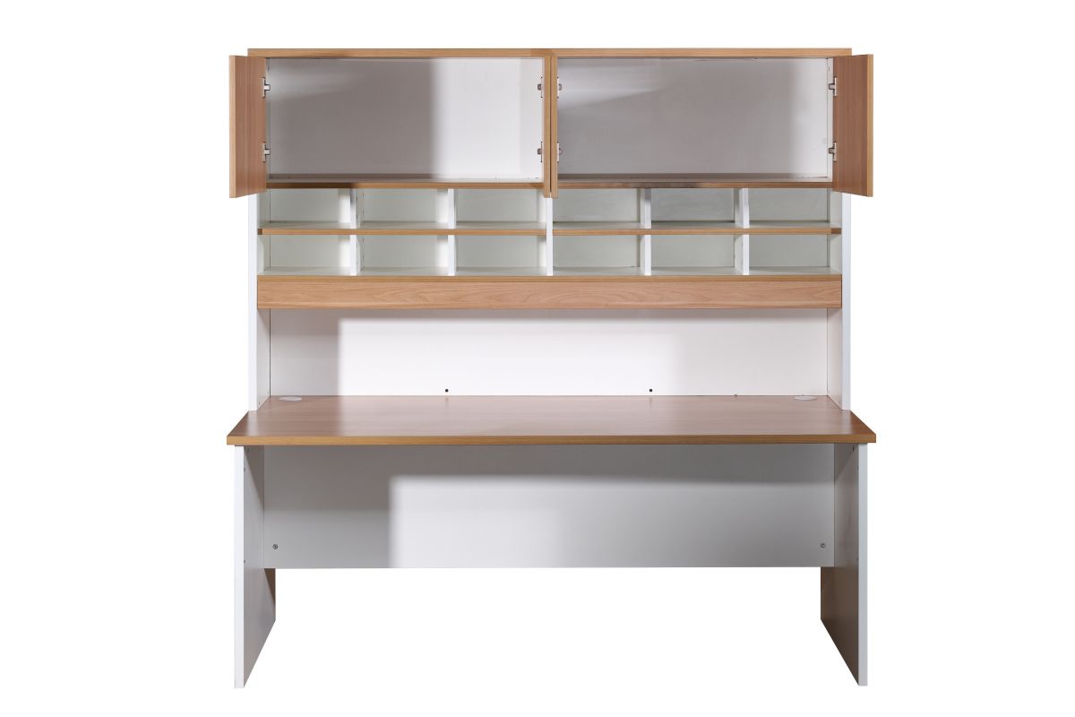 Desk and pigeon hole hutch-1