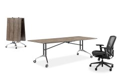 Folding rolling conference table-5
